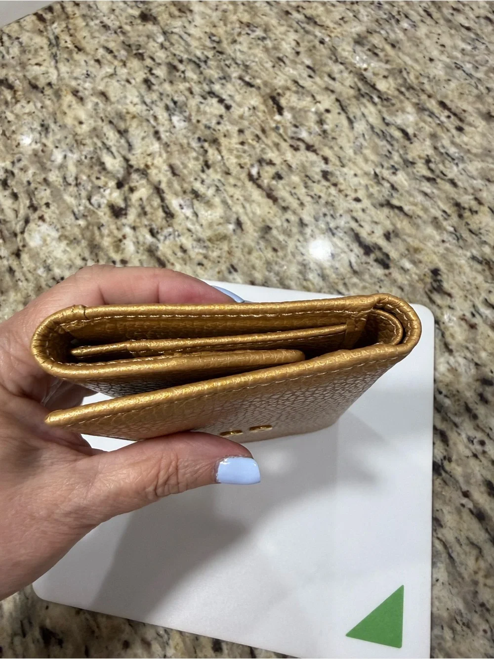 Bosca New Gold Leather Women’s Wallet - Stylish Folded Clutch